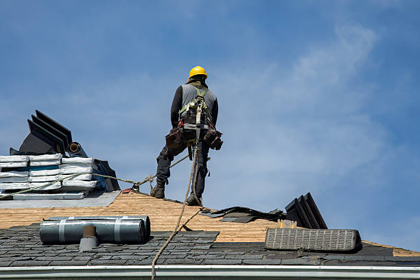 Professional Gutter Installation technician working in Dry Creek, WV